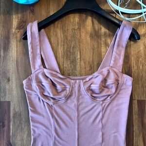 Trouve Bustier Style Tank in Mauve, Size XS