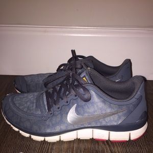 Gray Cheetah Nike Free Runs