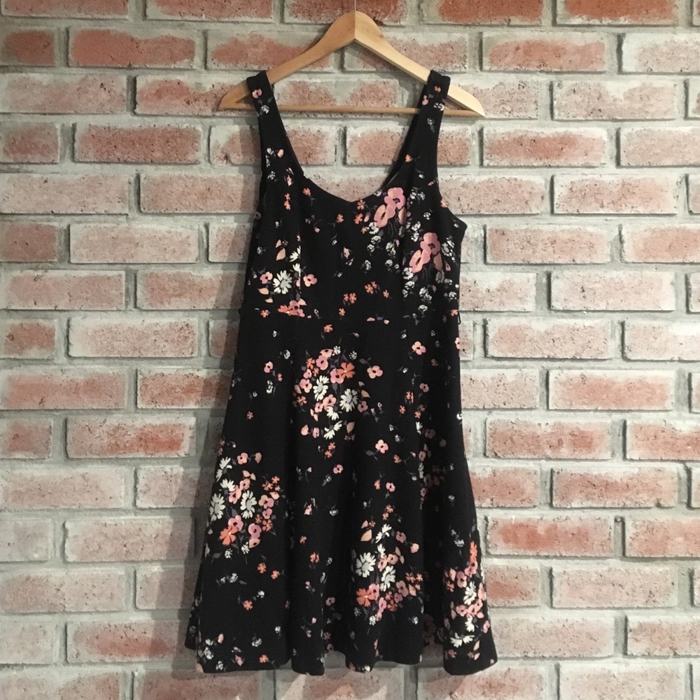 Lauren Conrad Black and Floral dress