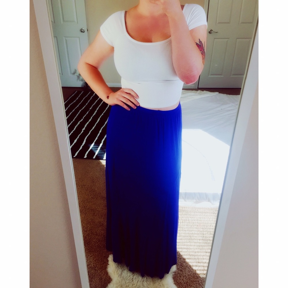 Mossimo Blue Maxi Skirt