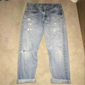 Distressed High Waisted Levi's