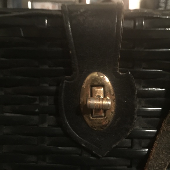 Vintage handbag with leather trim - Picture 2 of 5