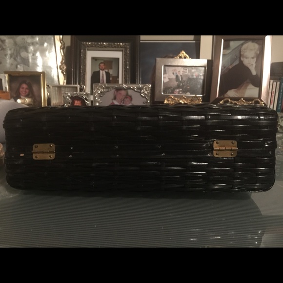 Vintage handbag with leather trim - Picture 4 of 5