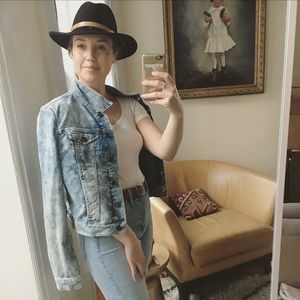 MAVI Samantha Stretch Denim Jean Jacket Acid Wash