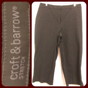 craft & barrow 🐻 pin-stripped capris, size 12-14
