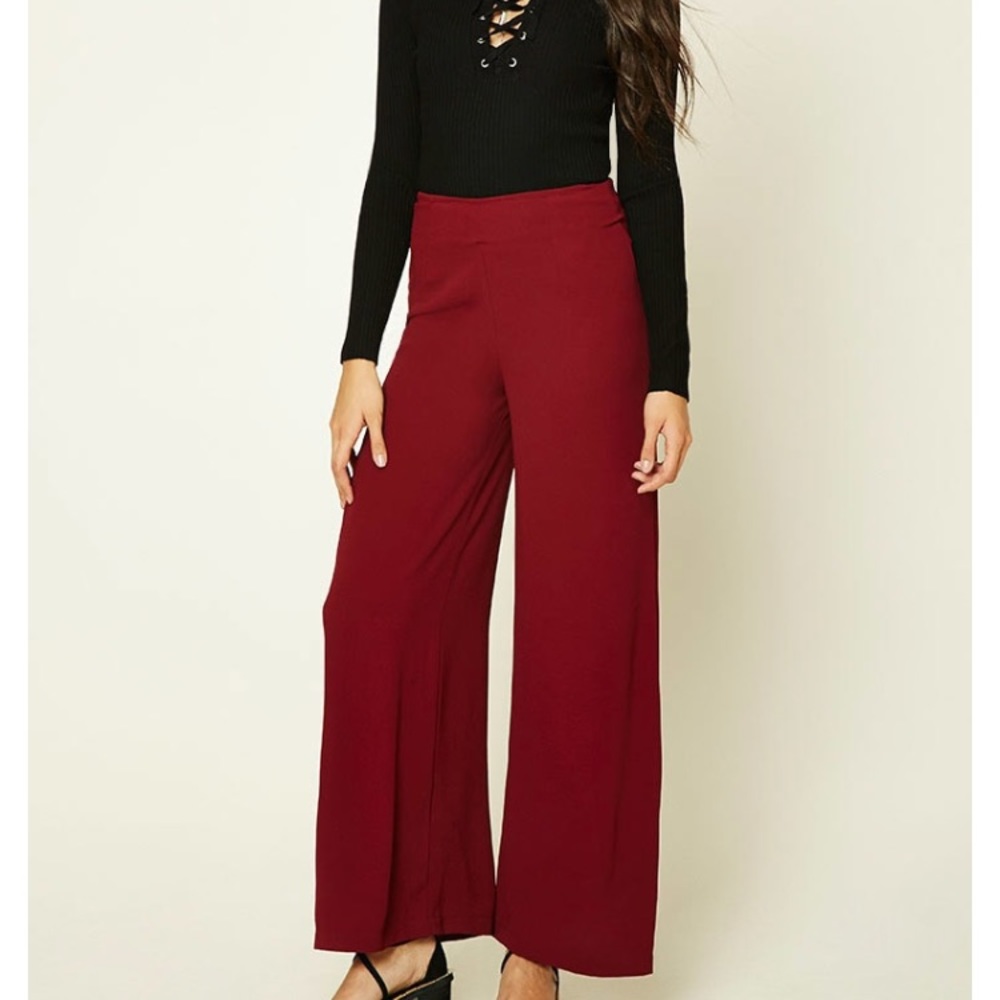 F21 burgundy pants