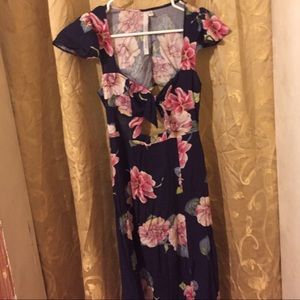 Reformed Floral and Fauna Maxi Dress