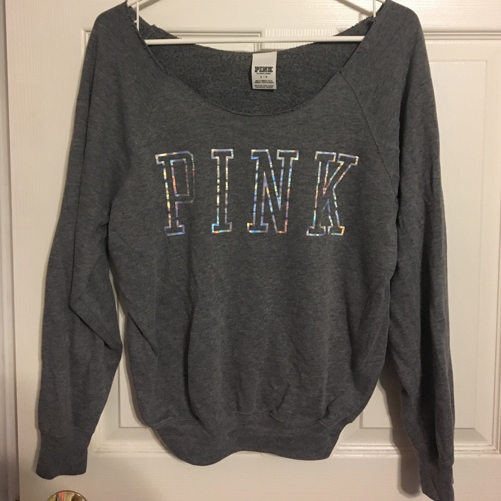 VS Pink Gray Sweater