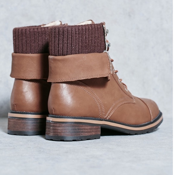 Lined Moto Combat Military Boots - Picture 3 of 3