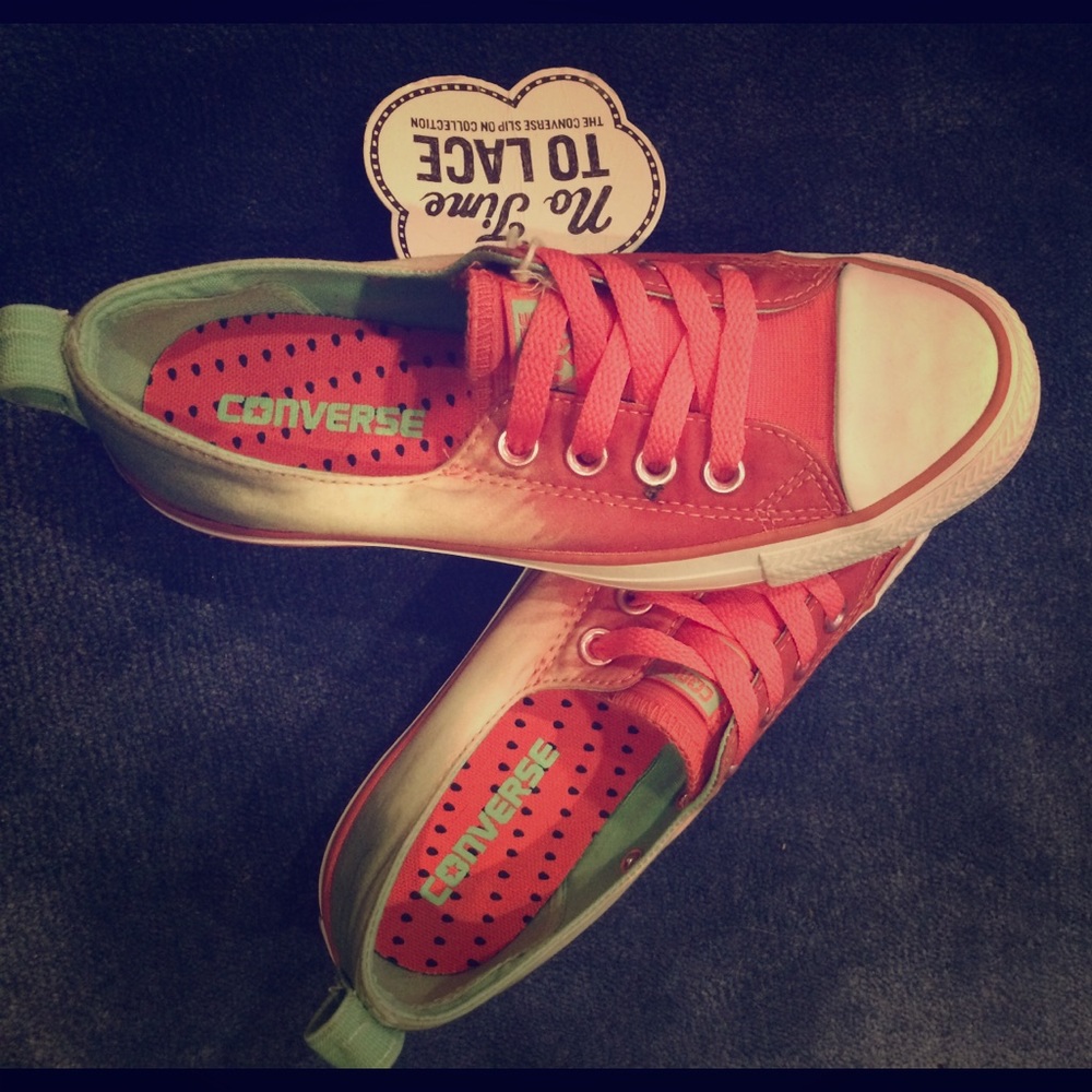Converse no laces sneakers