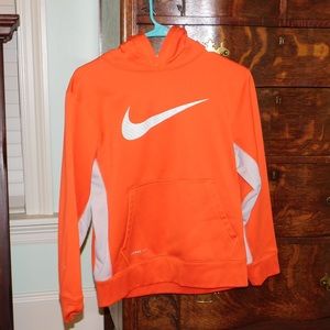 Orange Nike sweatshirt