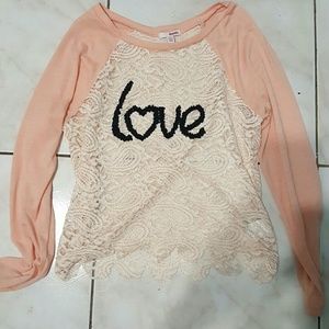 Lace long sleeve top