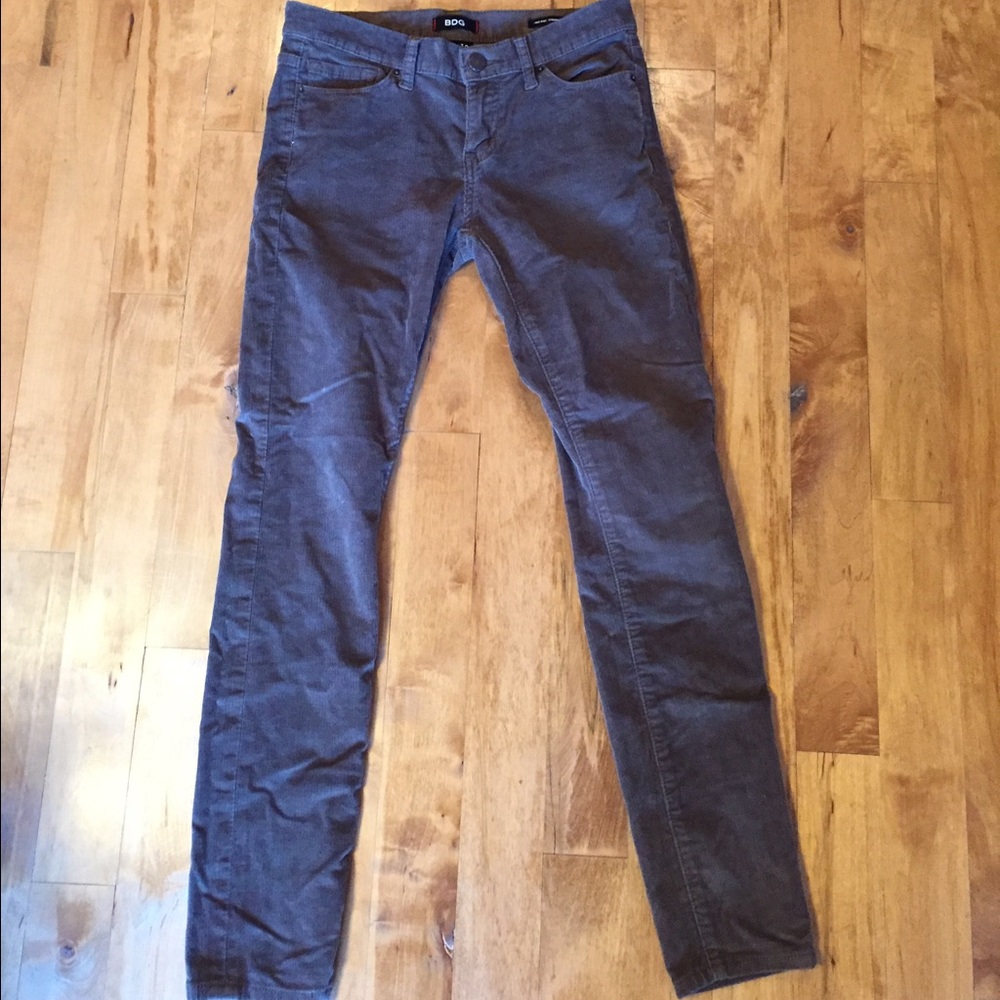 Brown corduroy skinny jeans