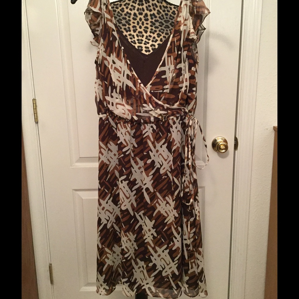 The Limited Split Ruffle Sleeve Dress