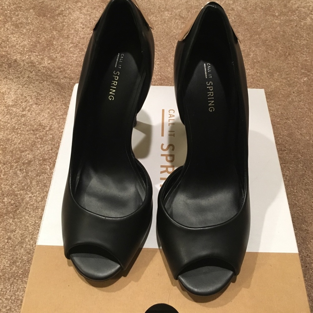 ❌❌DONATED❌❌Call It Spring Black Peep Toe Pumps