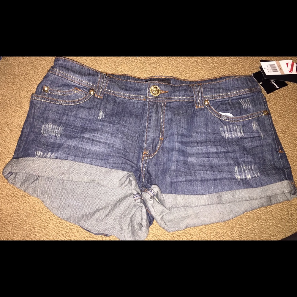 BABY PHAT STRETCHY JEAN SHORTS