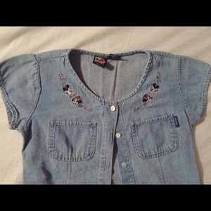 Vintage / Retro Disney Mickey Mouse Jean Top