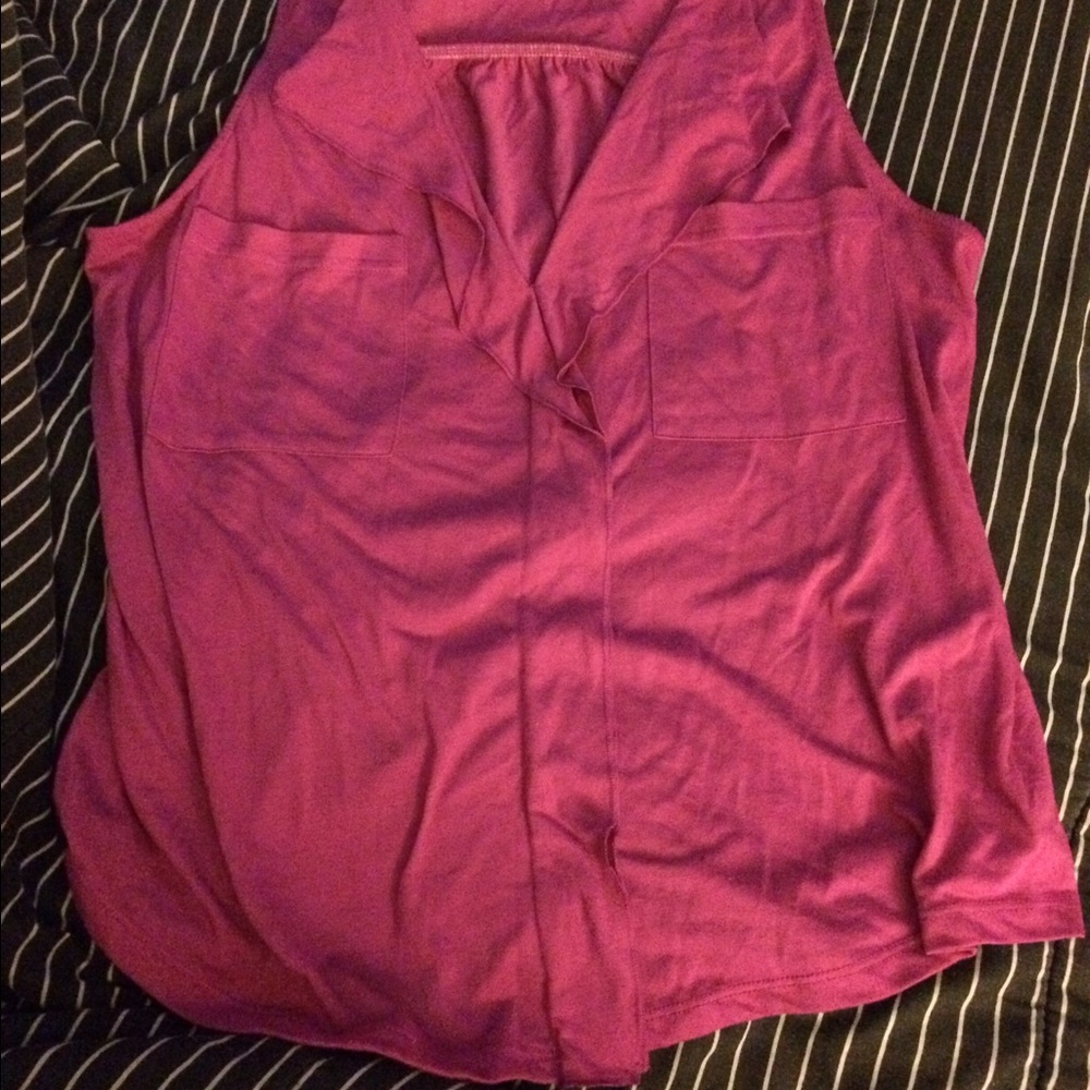 Pink, light weight tank top. Great for summertime!