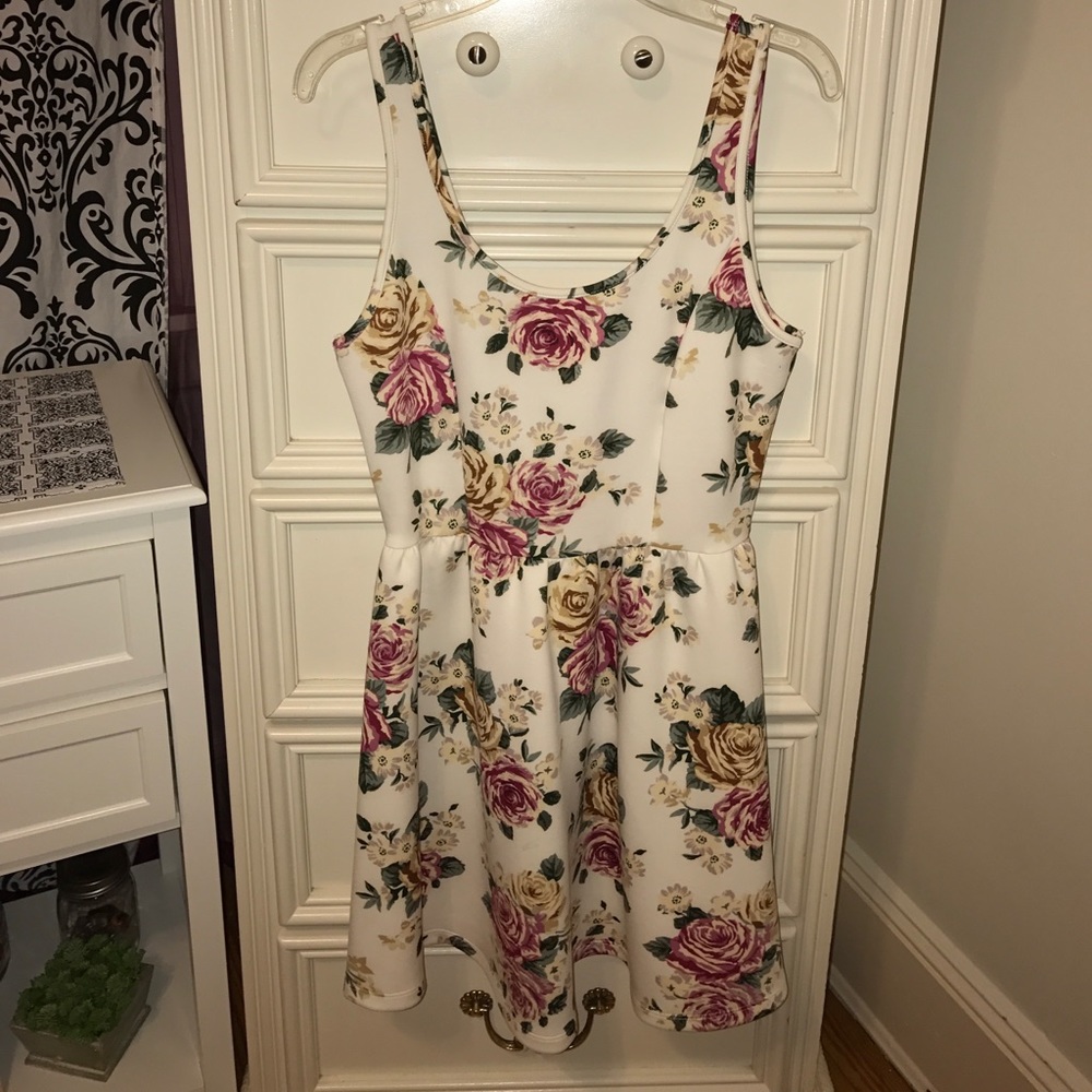 Floral fit and flare dress