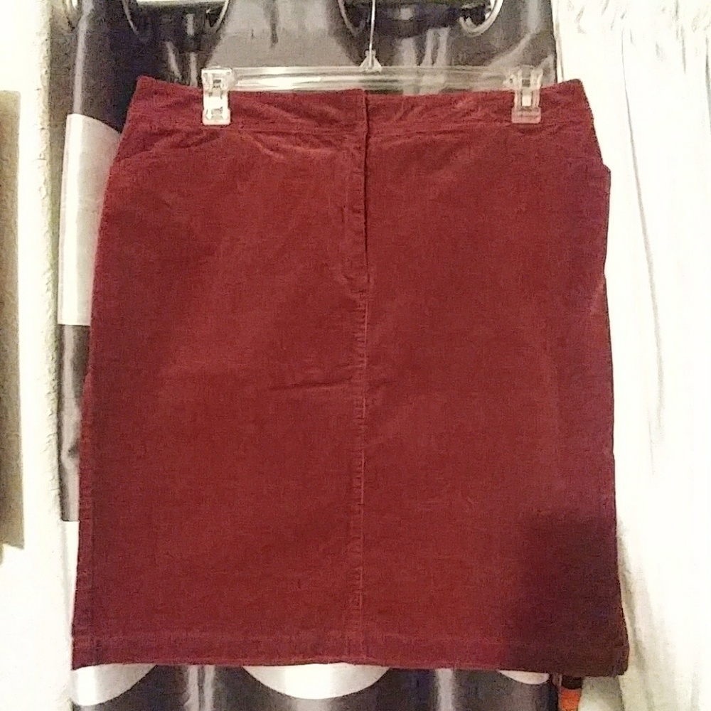 JCrew maroon corduroy skirt