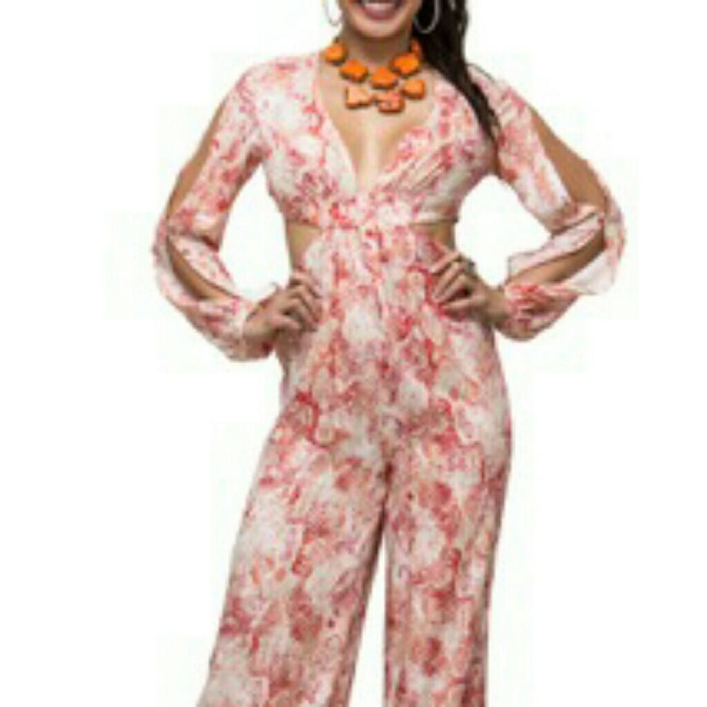 Snake print jumpsuit