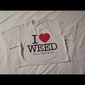 I Love Weed (CA) Cropped Tee