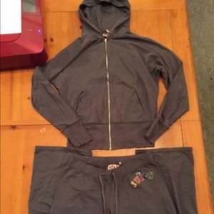 Juicy Couture sweatsuit 2pc loungewear grey M