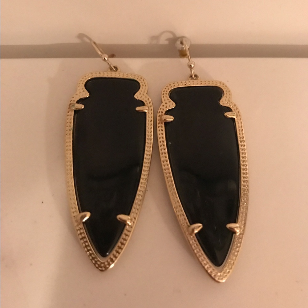 Kendra Scott Black Iridescent Skylar Earrings