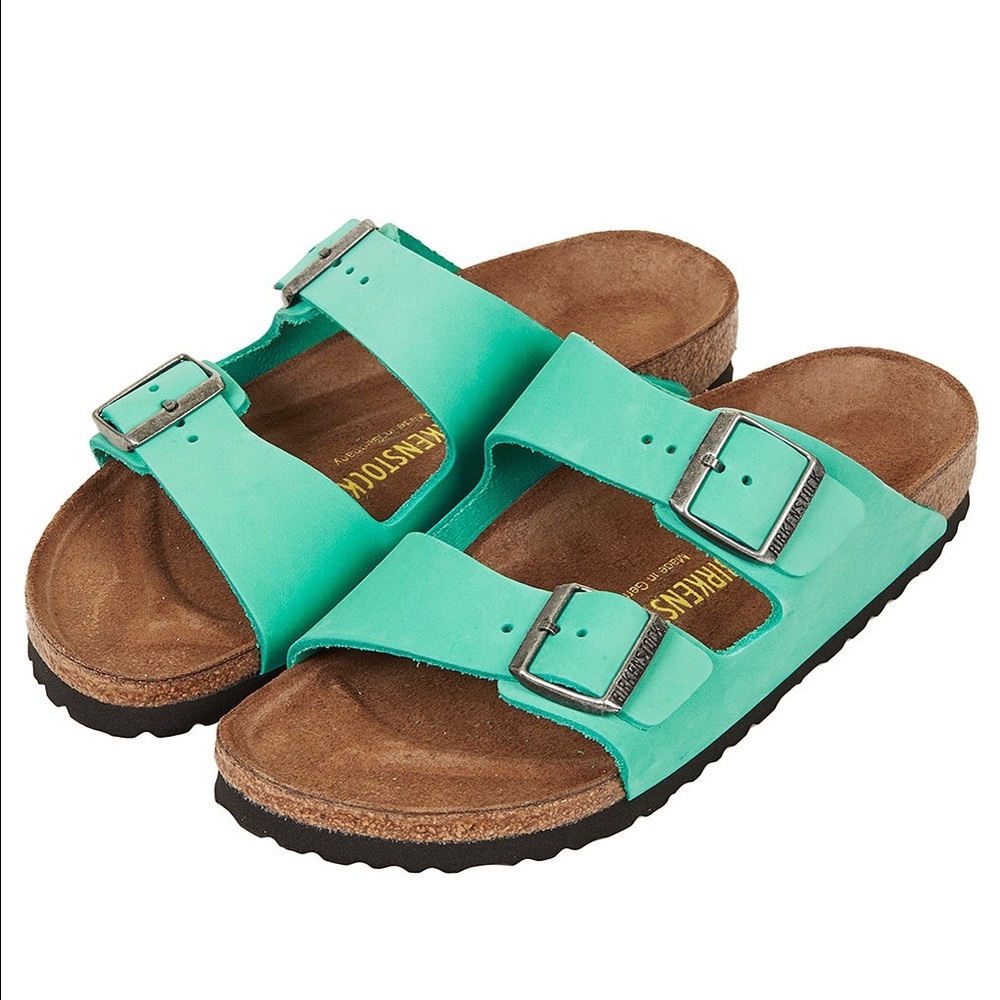 Turquoise Birkenstocks