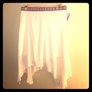 Xhilaration Off white handkerchief hem skirt