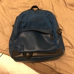 Coach Campus Backpack in blue leather and nylon