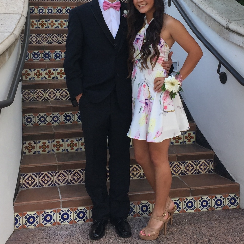 cute floral halter dress