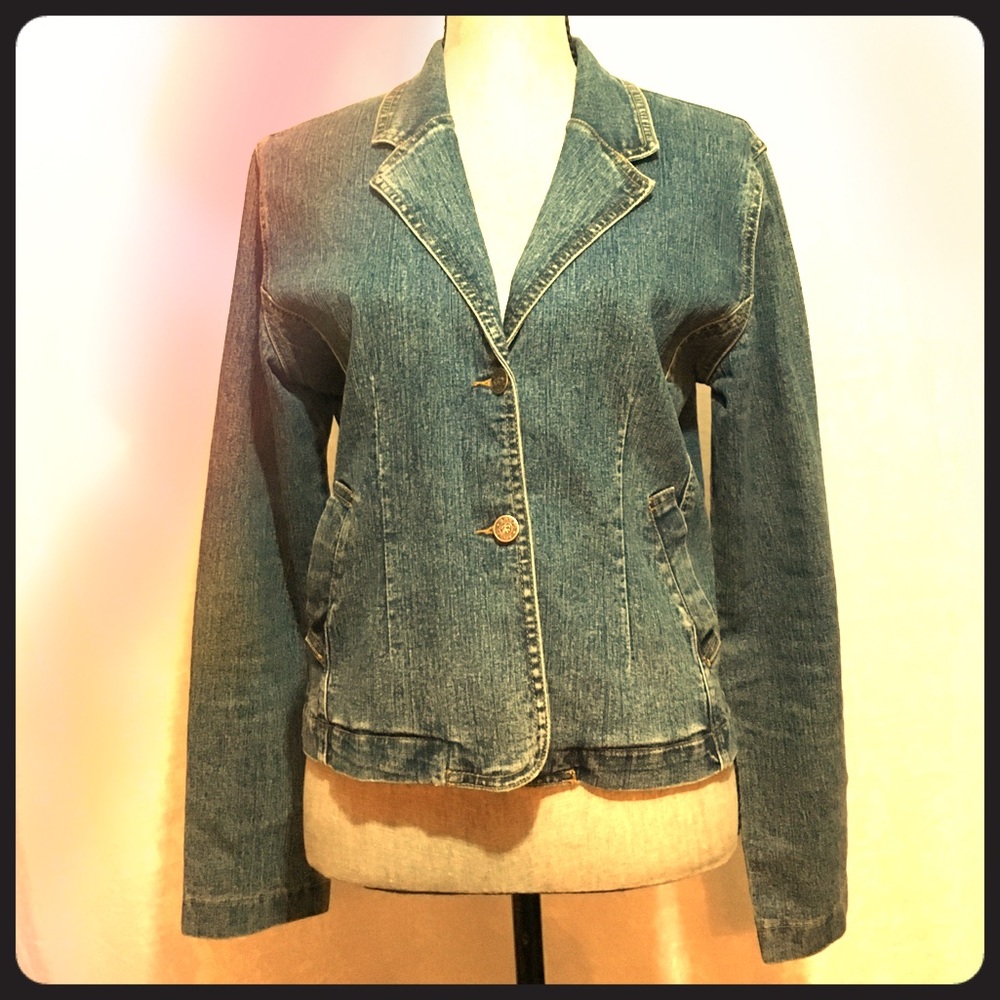 ADOLFO Denim Jean Jacket Tailored