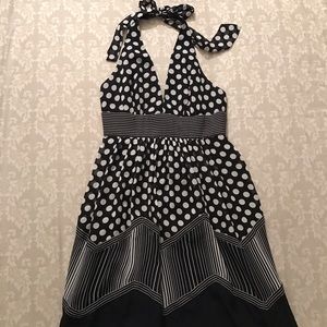 BCBG Polka Dot Halter Dress.