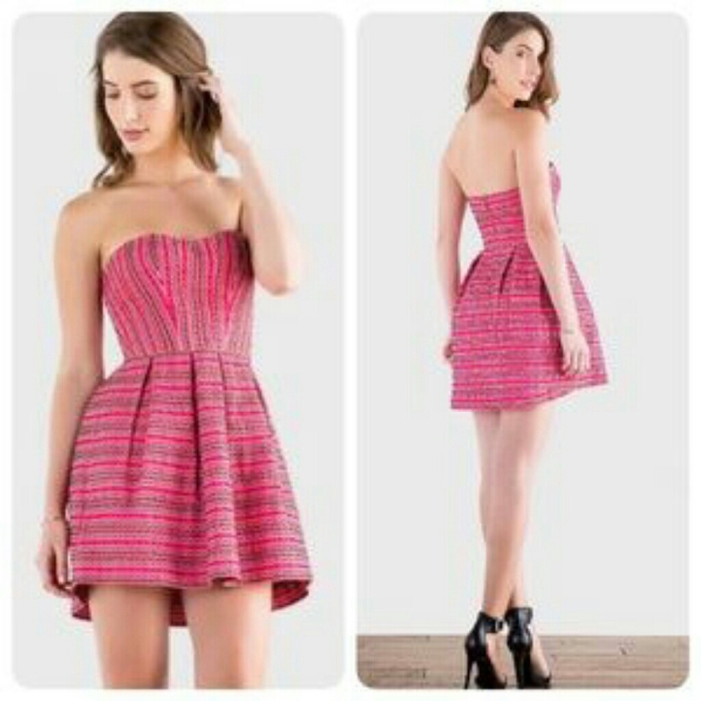 Francesca's "Alcott" Embroidered Strapless Dress