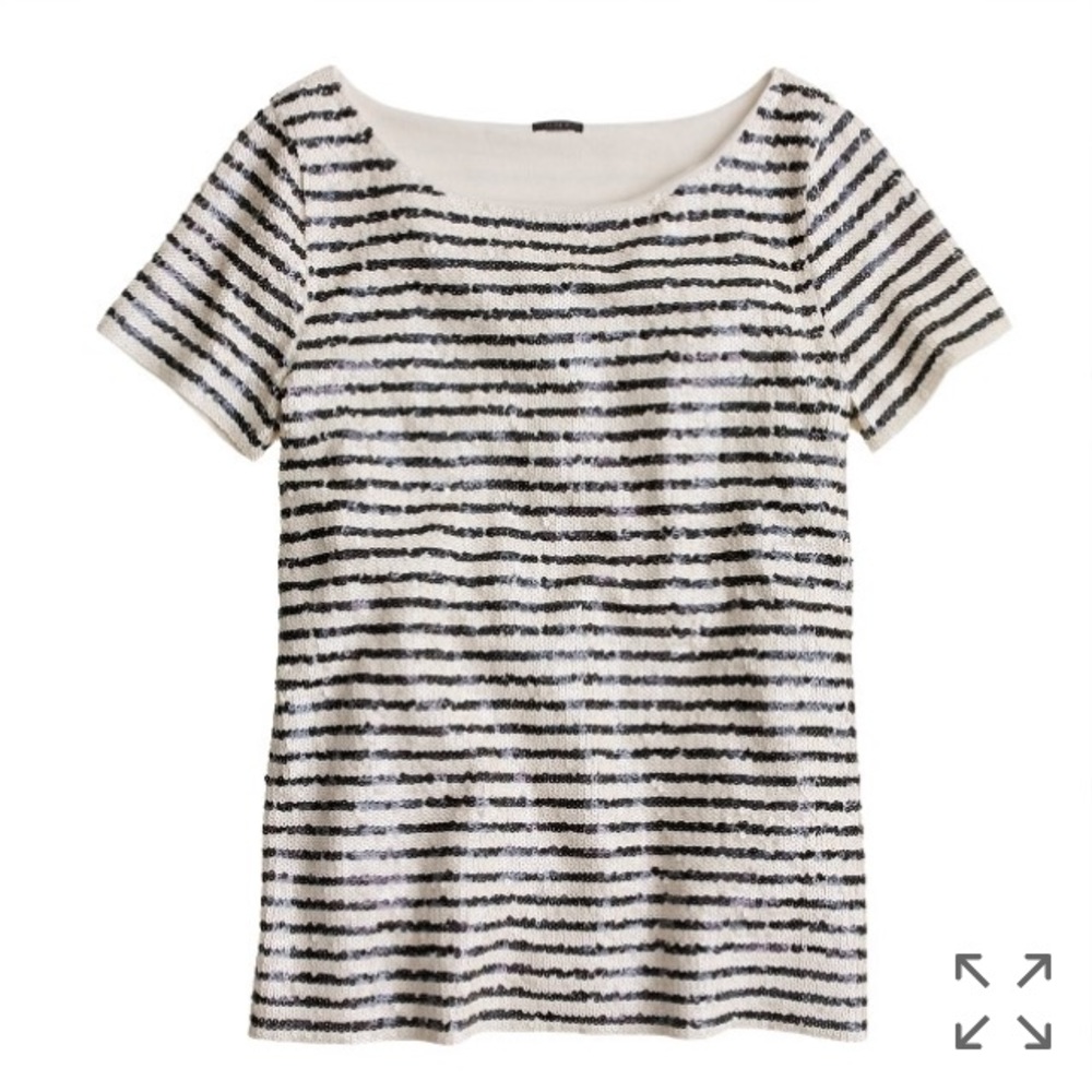 Jcrew Sequin Stripe Tee - image 2