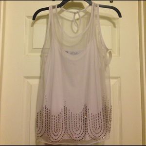Tan bejeweled Tank