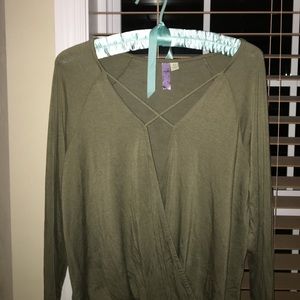 low cut flowy blouse from francesca's