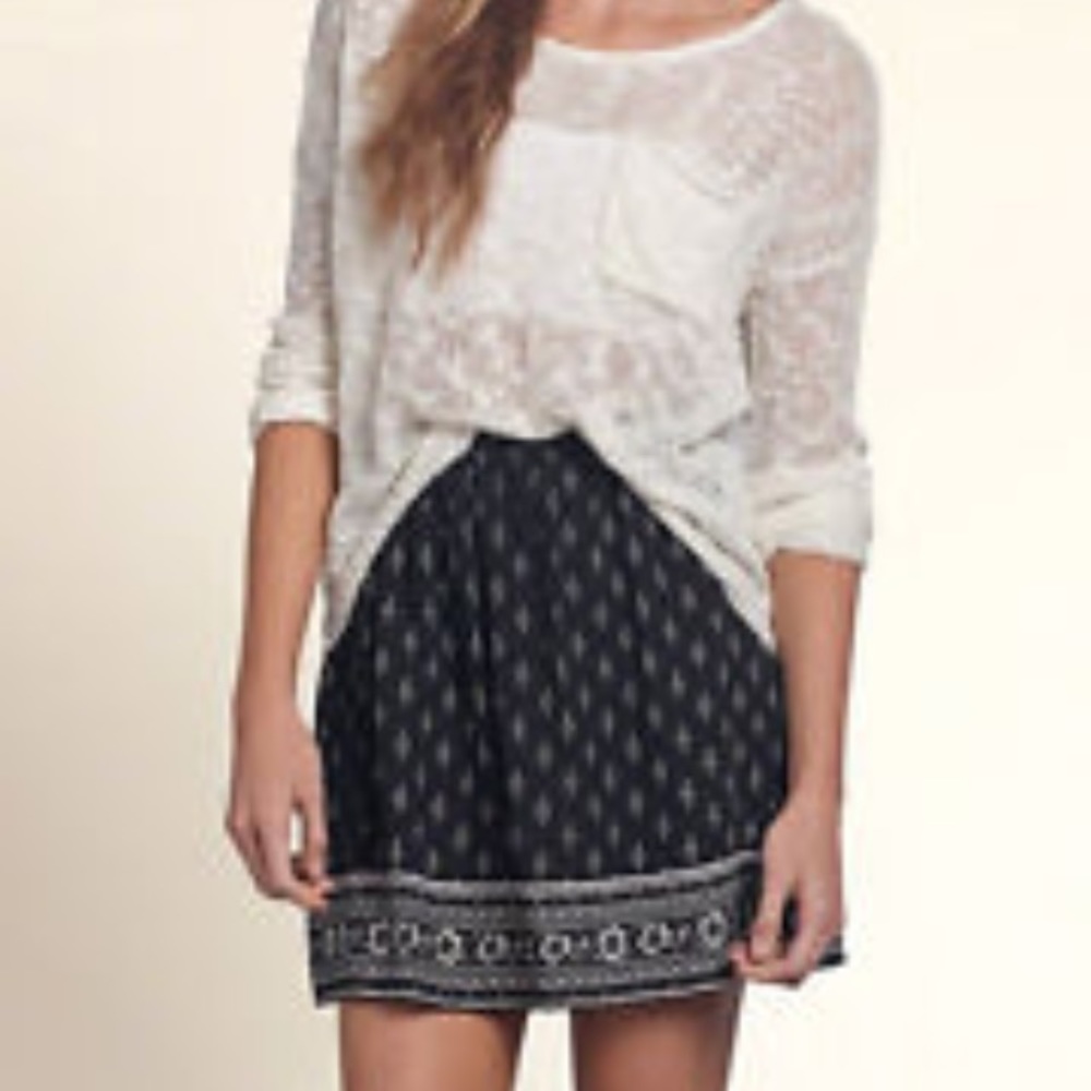 Hollister Tribal Skater Skirt M