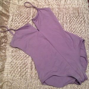 SOLD Lavender Front Zip Leotard