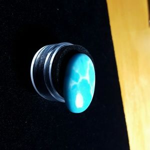 Natural Rare Fancy Cut Cabochon Sky Blue Larimer