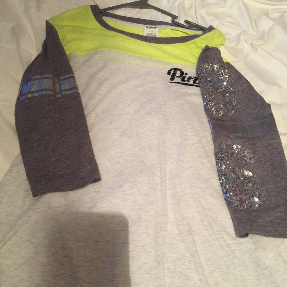 PINK quarter length on sleeves