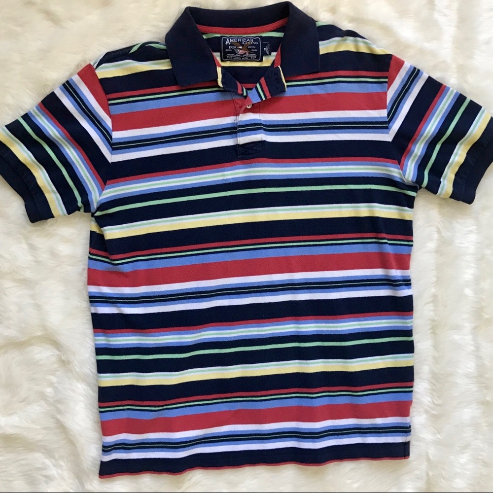American Living Polo Shirt Short Sleeve 100% Ctn