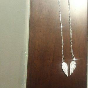 Swarski double angel wings