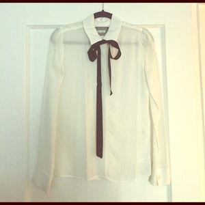 Reformation blouse with removable bow *LIKE NEW*