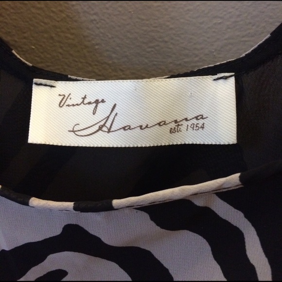 Vintage Havana zebra crop blouse - Picture 4 of 4