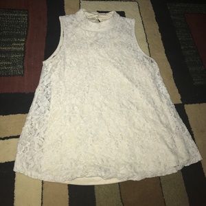 Off white lace tank
