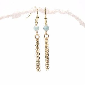 Amazonite Tassel Earrings
