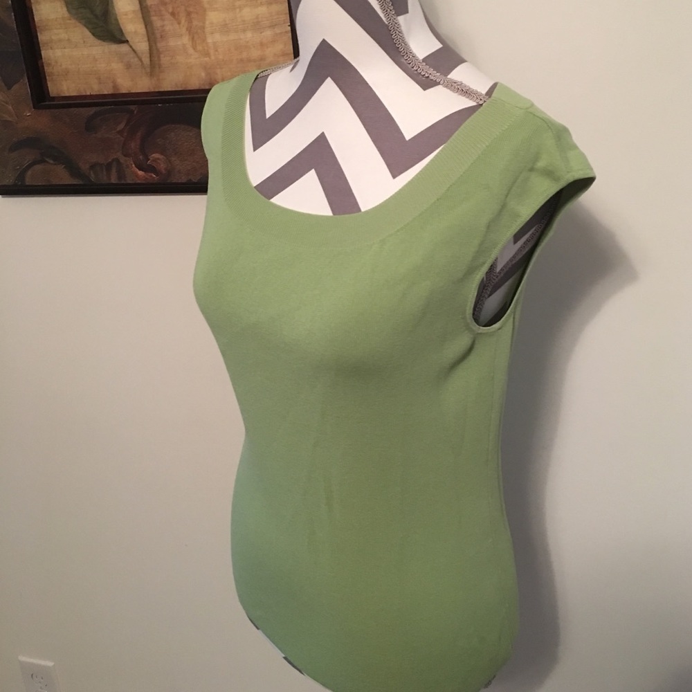 Loft lime green, cap sleeve sweater too -M