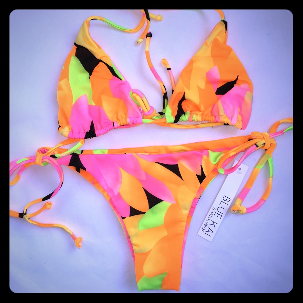 Cute Bikini Set,Brazilian Cut Bottom, top triangle